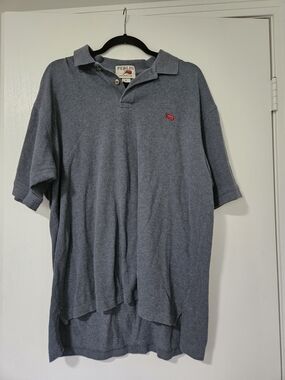Perlis New Orleans Gray Crawfish Polo Shirt Large